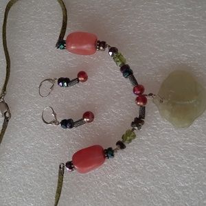 Necklace and earrings